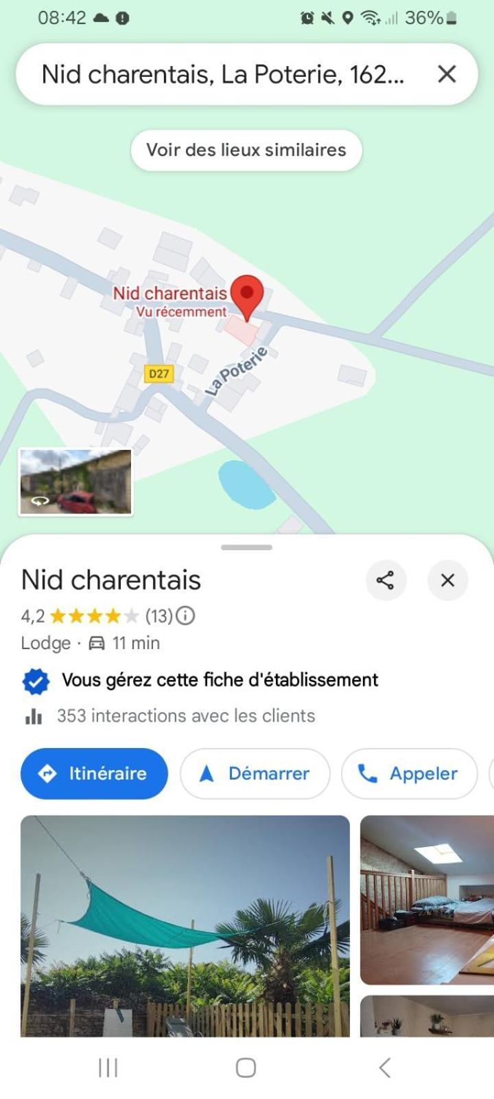 Les Chambres Du Nid Charentais La Poterie  外观 照片